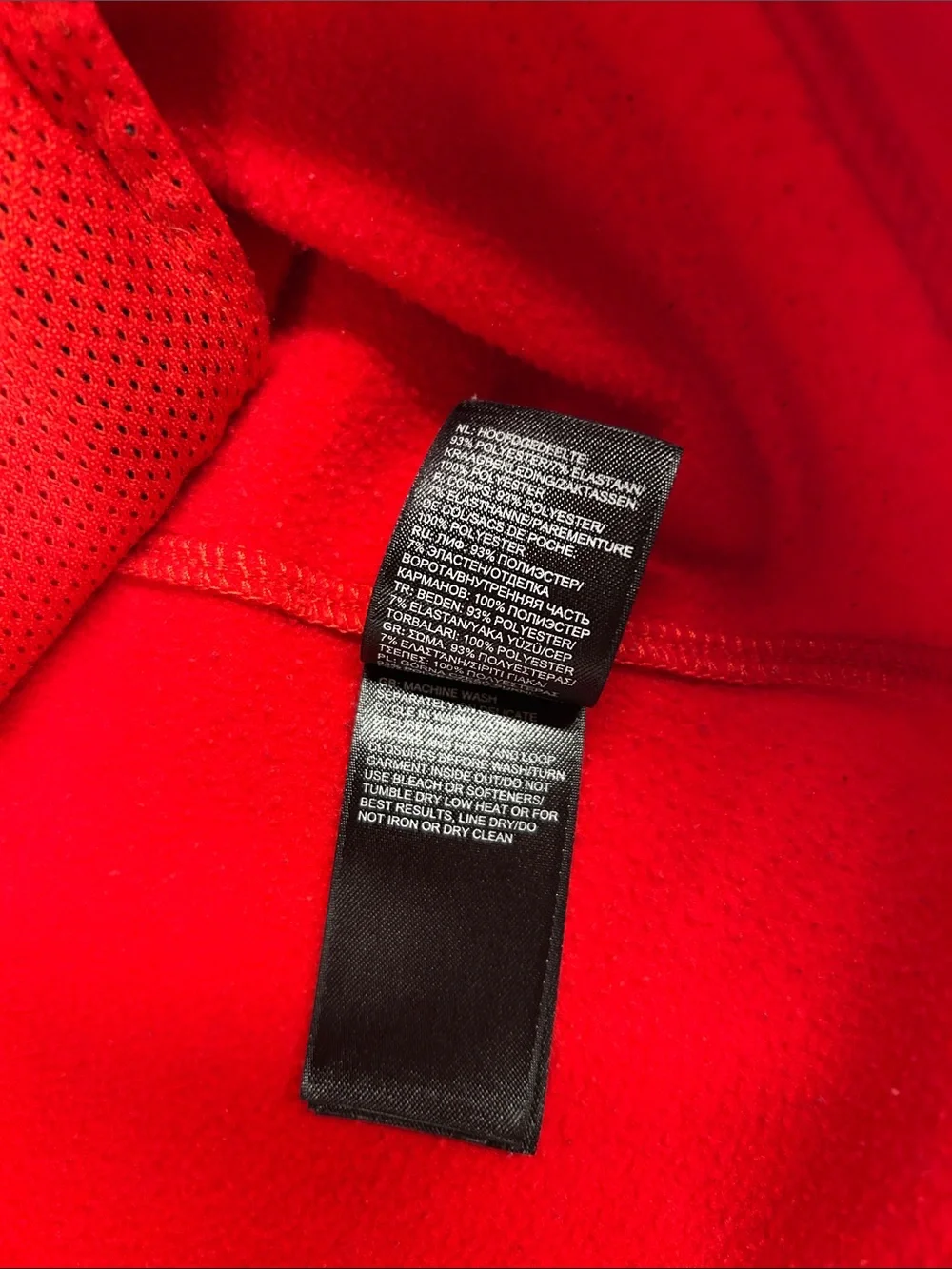 The North Face Red and Black Full-Zip Performance Fleece Jacket